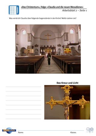 Arbeitsblatt 2: Gegenstände in der Kirche (Foto: )