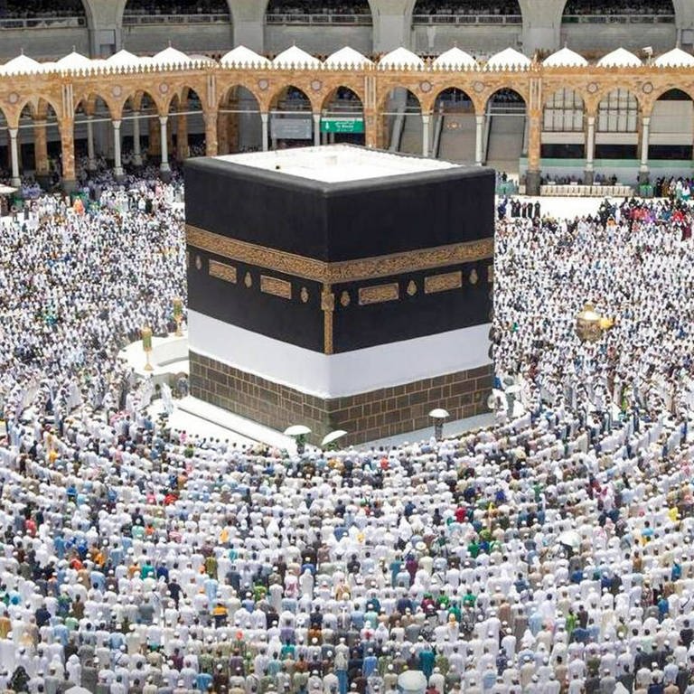 Muslime beim Freitagsgebet in der Mosche während der Pilgerfahrt Hadsch in Mekka.  (Foto: IMAGO, IMAGO / APAimages)
