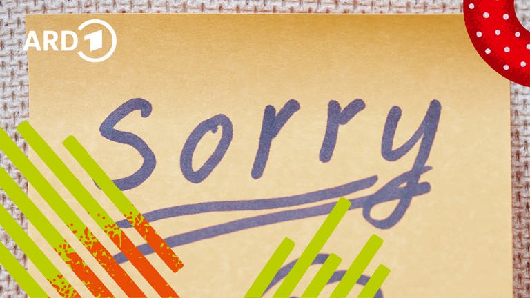 Auf einem Postet steht "Sorry" mit einem traurigen Smiley geschrieben. (Foto: Colourbox.com/ Arman Zhenikeyev/Bildmontage:BR)