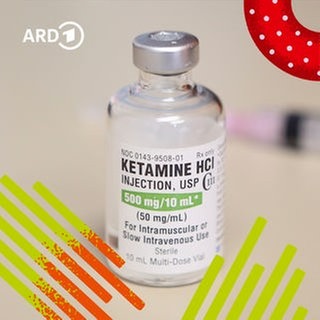 Eine Injektionsflasche mit Ketamin.