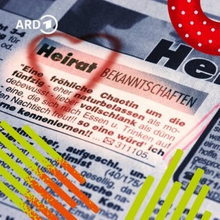 Ausschnitt einer Zeitungsannonce zur Partnersuche