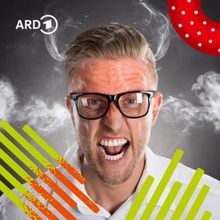 Einem wüteden Mann steigen Dampfwolken aus den Ohren.