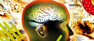 Illustration eines Gehirns.