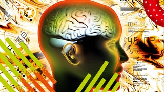 Illustration eines Gehirns.