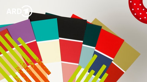 Mehrere bunten Farbfächer siind zu sehen