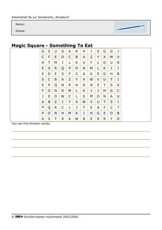 Arbeitsblatt 8: Magic Squares - Wortgitter