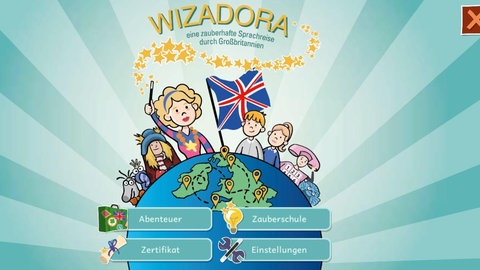 Startbildschrim des Lernspiels