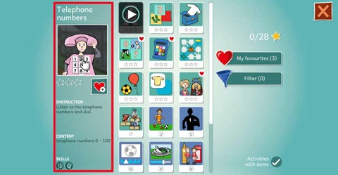 Screenshot aus dem Lernspiel