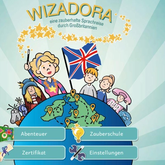 Startbildschrim des Lernspiels