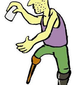 Ein einbeiniger Pirat