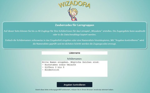 Screenshot aus dem Lernspiel