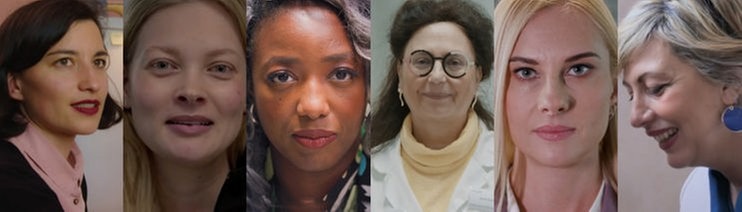Collage der sechs Protagonistinnen