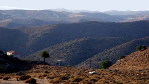 Blick in eine Hügellandschaft auf der Halbinsel Karaburun.