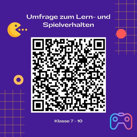 QR-Code zur Umfrage zum Lern- und Spielverhalten