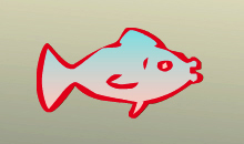 Detailansicht der interaktiven Animation: rot markierter Fisch