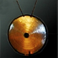 Detailaufnahme des interaktiven Akustik-Labors: Gong