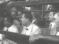 Aufnahme von Juan Domingo Perón im Stadion