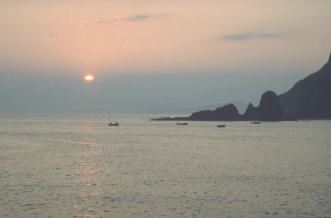 Sonnenuntergang am Golf von Biskaya [Klick auf das Bild, schließt das Fenster]