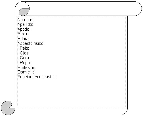 Eine Vorlage für einen Steckbrief auf spanisch.
