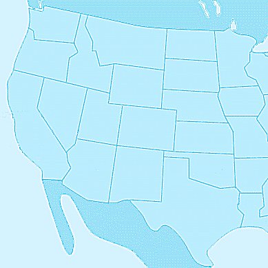 Landkarte des Südwestens der USA.