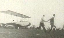 Alte Aufnahme eines Segelflugzeugs
