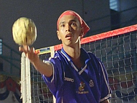 Spieler wirft den Ball [Klick auf das Bild, schließt das Fenster]