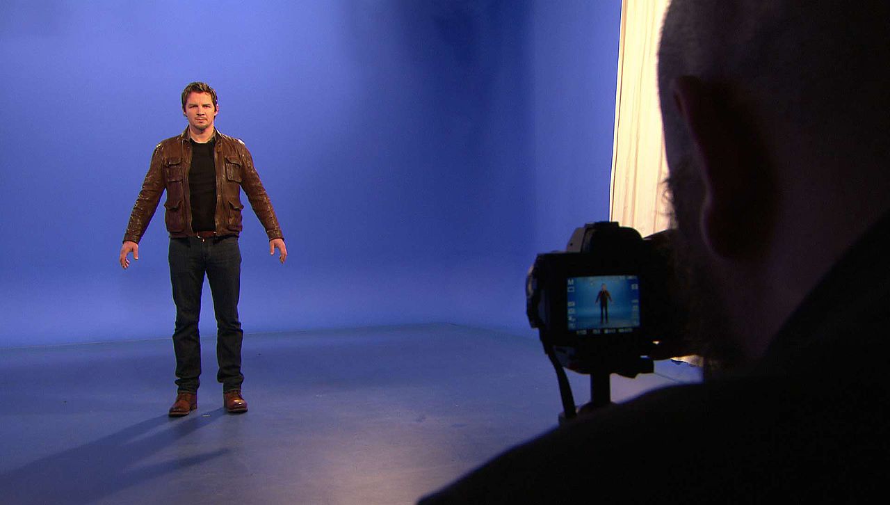 Positionierung des Schauspielers im Studio