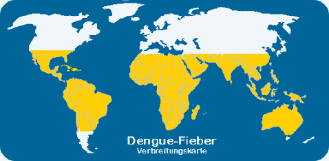 Verbreitungskarte: Dengue-Fieber