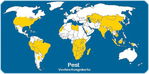 Verbreitungskarte: Pest