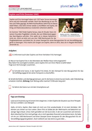 Arbeitsblatt 5: Sophie Scholl und ihr Verlobter (Foto: )
