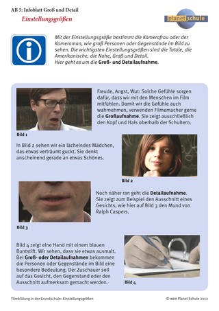 Arbeitsblatt 5: Infoblatt Groß und Detail (Foto: )