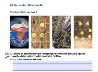 Screenshot aus dem Arbeitsblatt "Generation Klimawandel" (Foto: WDR)