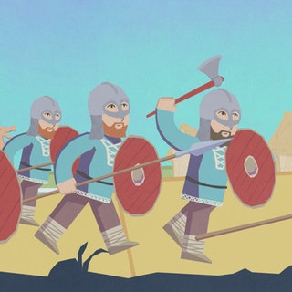 Screenshot aus dem Film "Die Wikinger"