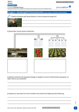 Arbeitsblatt 6: Handlungsfeld Unternehmertum