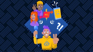 Gezeichnetes Keyvisual von Future Talkshow