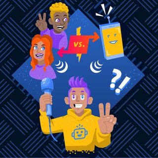 Gezeichnetes Keyvisual von Future Talkshow