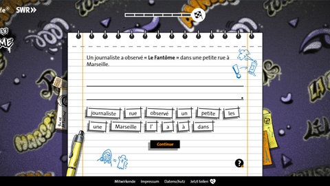 Anfangsscreen der Station