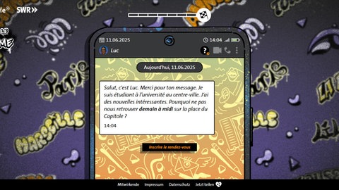 Anfangsscreen der Station