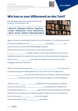 Screenshot des Arbeitsblattes