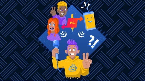 Gezeichnetes Keyvisual von Future Talkshow