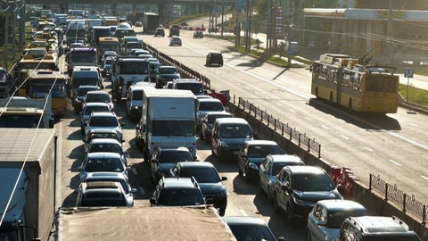 Stau auf einer Autobahn