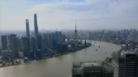 Blick auf die Skyline von Shanghai