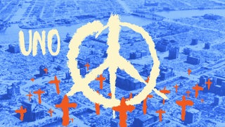 Screenshot aus dem Film "Die UNO": Ein Peace-Zeichen. Wie sind die Vereinten Nationen entstanden und was macht die UNO?