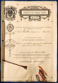 Patenturkunde vom kaiserlichen Patenamt �ber das "Verfahren zur Verfl�ssigung atmosph�rischer Luft oder anderer Gase".