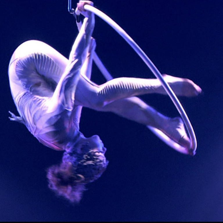Eine Akrobatin tanzt in einem Luftring. (Foto: SWR - Screenshot aus der Sendung)