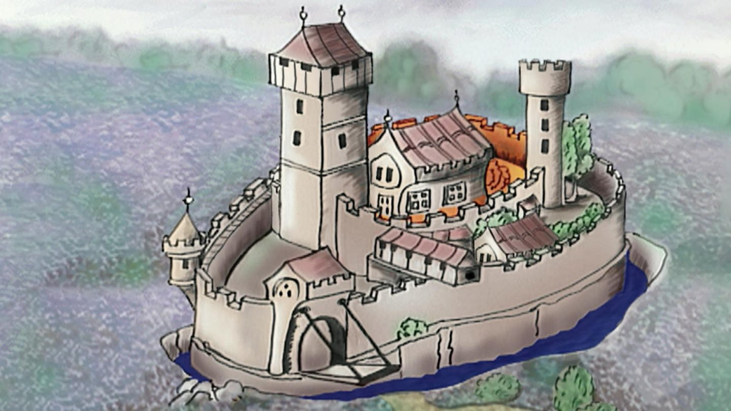 Die Burg im Mittelalter (Foto: SWR)