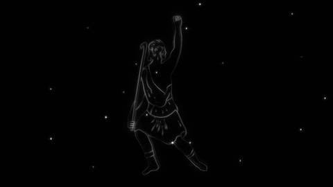 Ein Sternenhimmel bei Nacht mit eingezeichnetem Sternbild. (Foto: SWR / BR / WDR - Screenshot aus der Sendung)