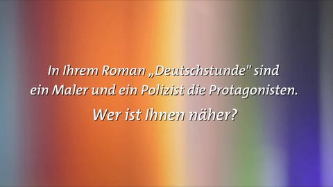 In Ihrem Roman „Deutschstunde“ sind ein Maler und ein Polizist die Protagonisten. Wer ist Ihnen näher? (Foto: SWR)