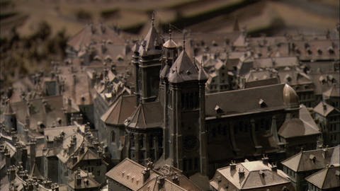 Modell: Kirche und Häuser in Genf (Foto: WDR)