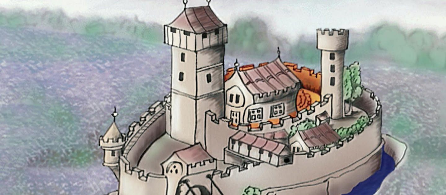 Die Burg im Mittelalter (Foto: SWR)